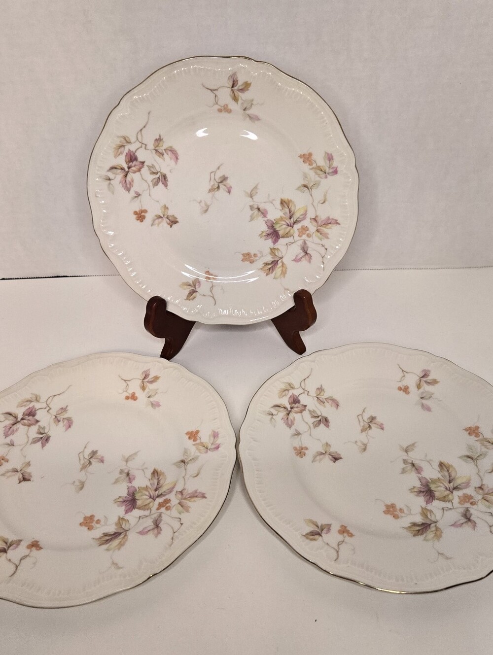 Theodore Haviland New York LANCASTER Made In America Salad Plates 7.5" Set of 3